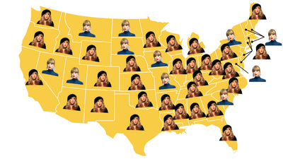 Taylor Swift vs. Stevie Nicks by State