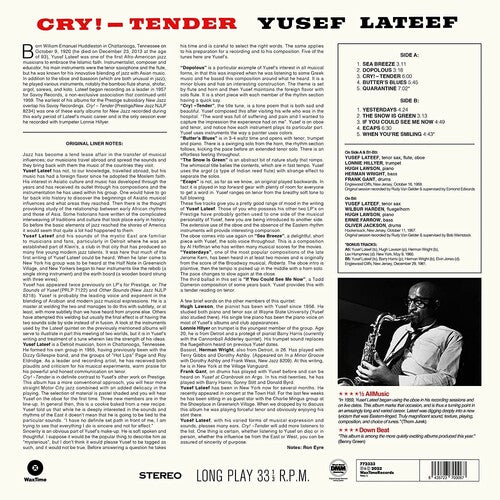 Yusef Lateef: Cry Tender - Limited 180-Gram Vinyl with Bonus Tracks
