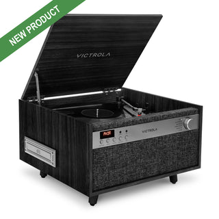 Victrola purchases Retro Record Player with Bluetooth and 3-Speed Turntable (Blue) (D1)