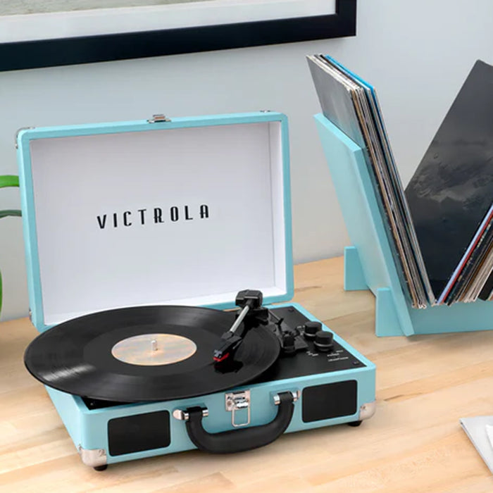 Victrola Journey Suitcase Record Player - Bluetooth Turntable In White (VSC-550BT-WSL)