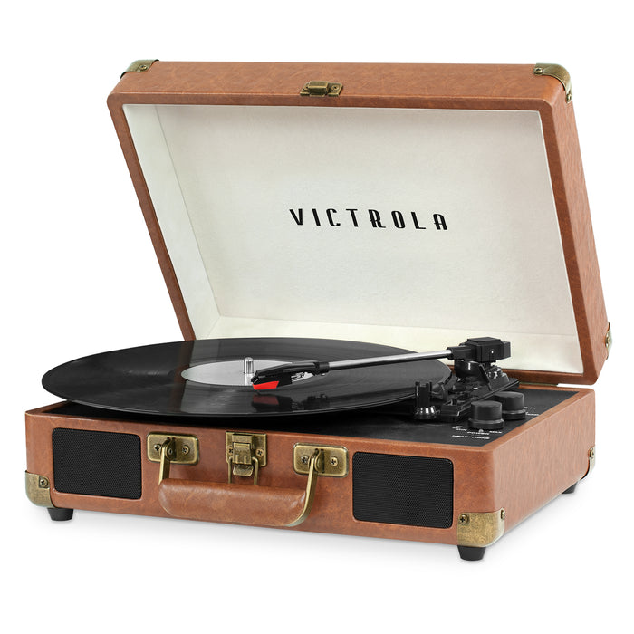 Bluetooth Briefcase Portable Record Player Black Victrola