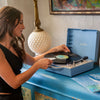 The Re-Spin Suitcase Record Player - Blue