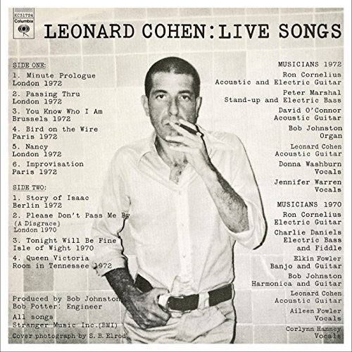 Leonard Cohen: Leonard Cohen: Live Songs