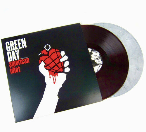 Green Day: American Idiot - Limited Colored Vinyl with LP1 pressed on Red with Black swirl & LP2 pressed on White with Black swirl