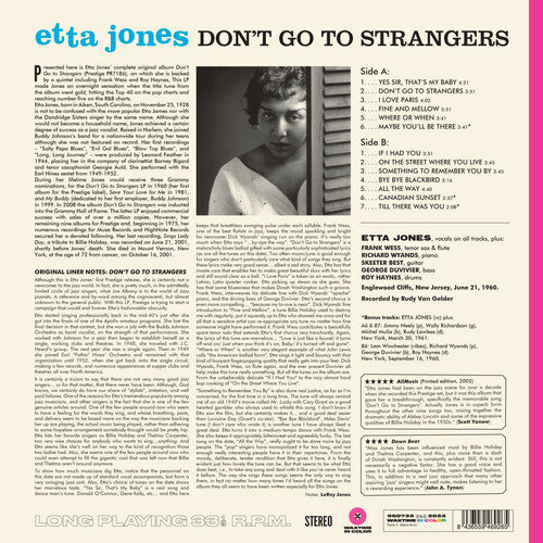 Etta Jones: Don't Go To Strangers - 180-Gram Pink Colored Vinyl