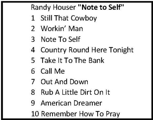 Randy Houser: Note to Self - Smokey Clear Vinyl
