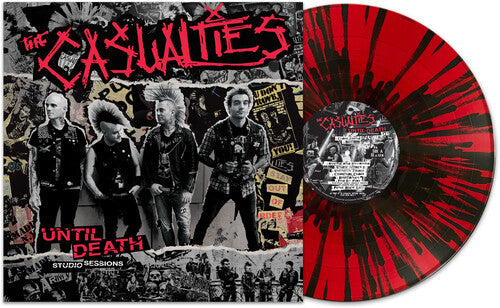 The Casualties: Until Death: Studio Sessions - RED/BLACK SPLATTER