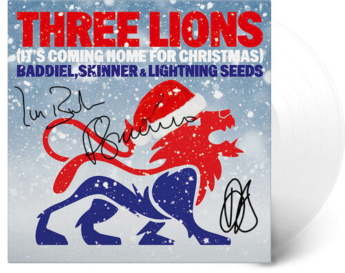 Three Lions (It's Coming Home For Christmas) - Limited Autographed White Colored Vinyl