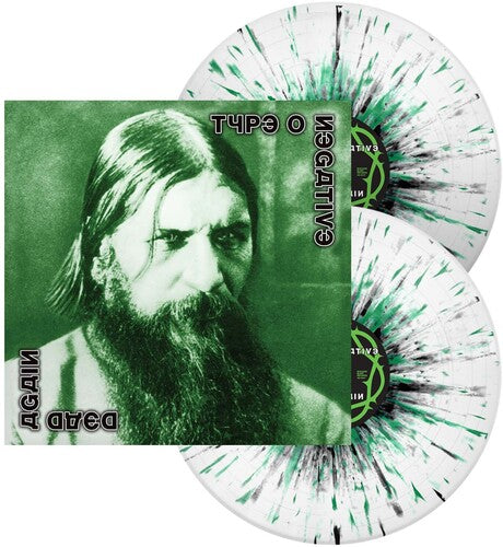 Type O Negative: Dead Again - White W/ Black Green Splatter