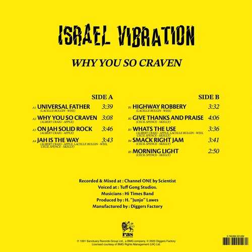 Israel Vibration: Why You So Craven