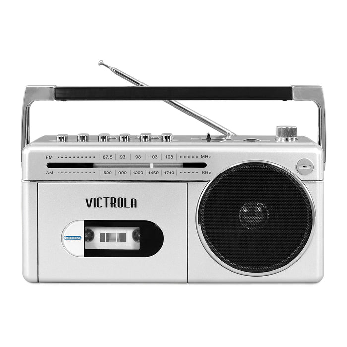 1980S-Style Portable Bluetooth Boombox AM/FM Radio Cassette Player